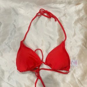 Red Triangle Bikini Top